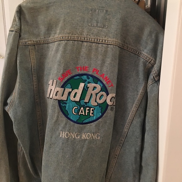 hard rock cafe denim shirt